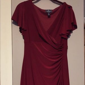 American Living ruched red dress size 8